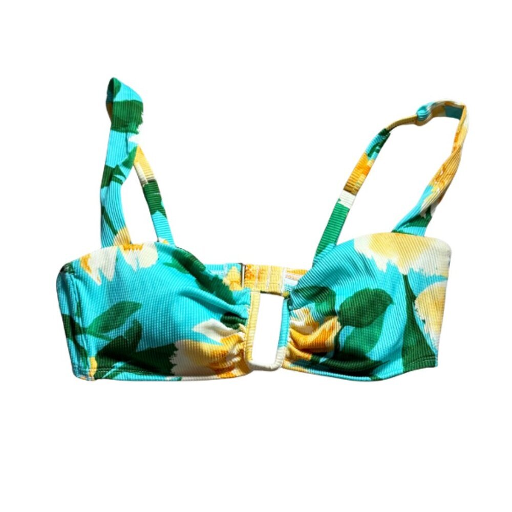 Shade & Shore Tropical Floral Bikini Top Women’s Medium Underwire Swim Top - Picture 3 of 5